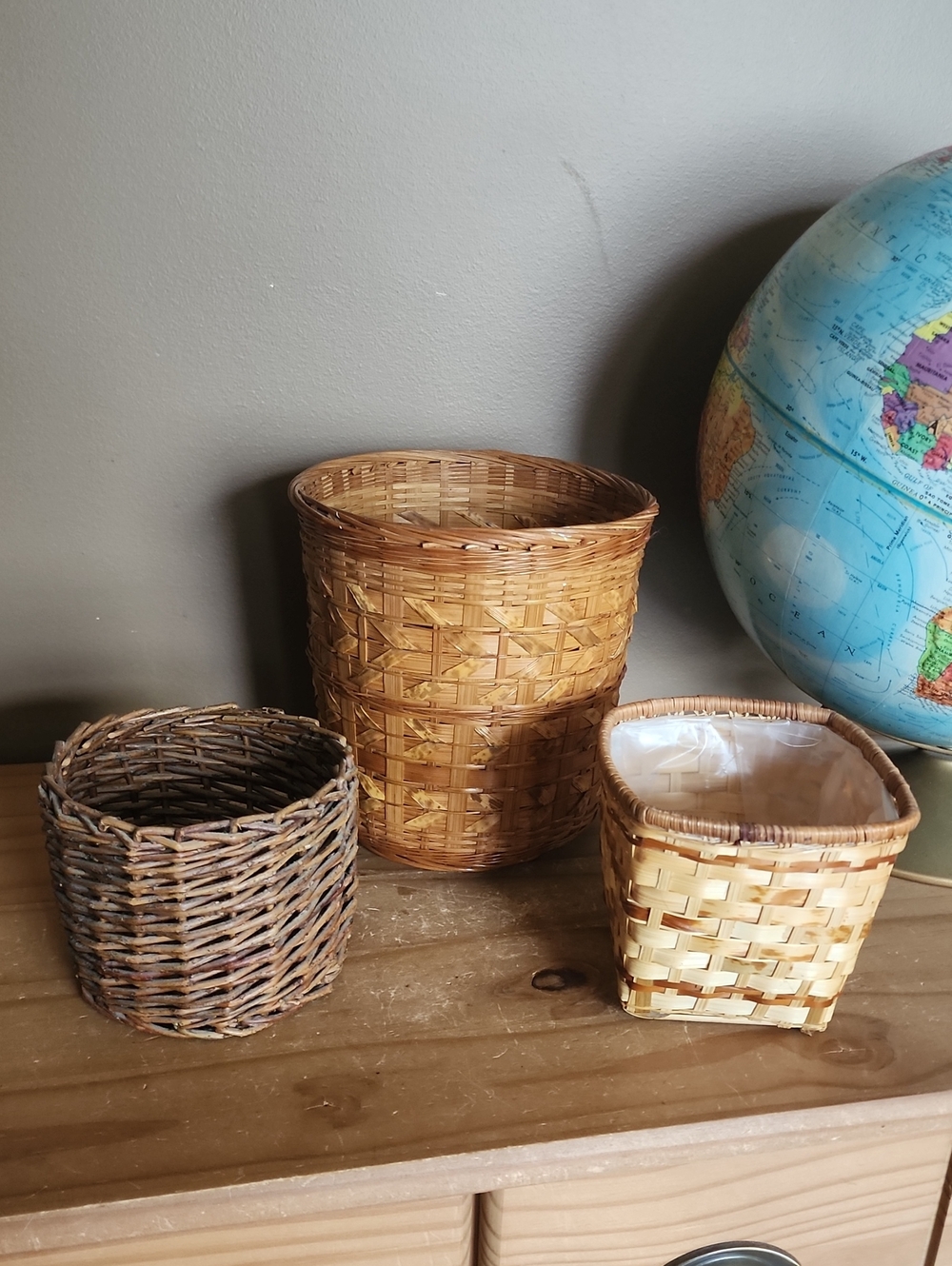 Natural Woven Basket Set - Brown